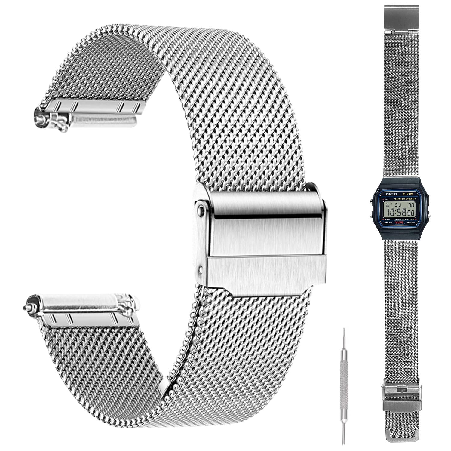 Amazon.co.jp: For CASIO 腕時計 F-91W/F-84/F-94/F-105/A158/A168/ AE